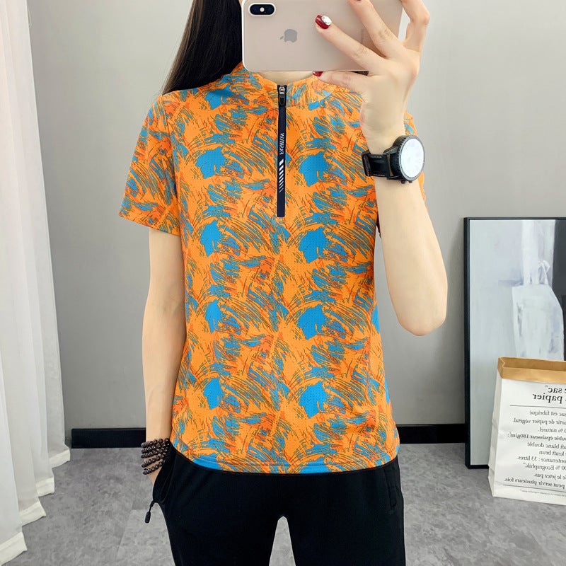 2025 Ice Silk Cool Stretch Quick-Drying Clothes Women''s Spring and Summer New Long-Sleeved Loose Slim Fashion Lightweight Quick-Drying T-Shirt - Image 1