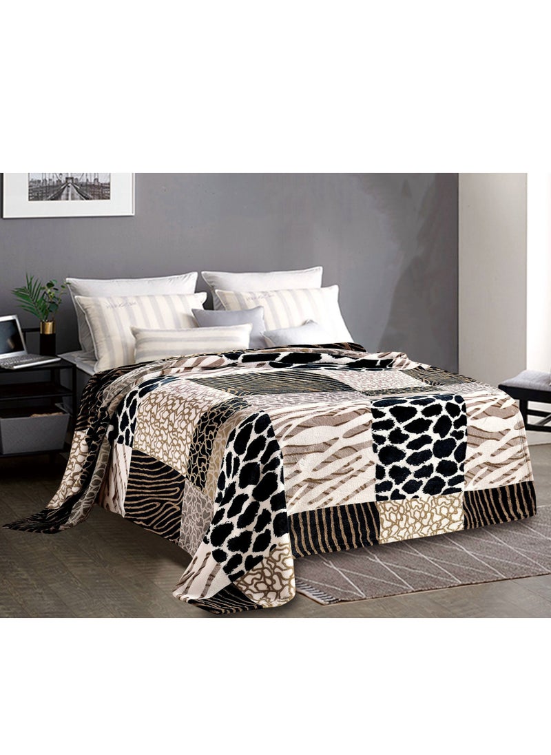 Fabienne Silky Soft Single Blanket Animal Print Twin Plush Bed Blanket Printed 150x200cm  - Image 1