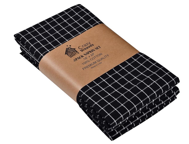 CRAZYWEAVES Crazy Weaves Cotton Hand Towel Lunch Box Towels Daily use Towel Face Towel Pack of 4 (18" * 24") 100% Pure Cotton Towel for School Kids - Image 1