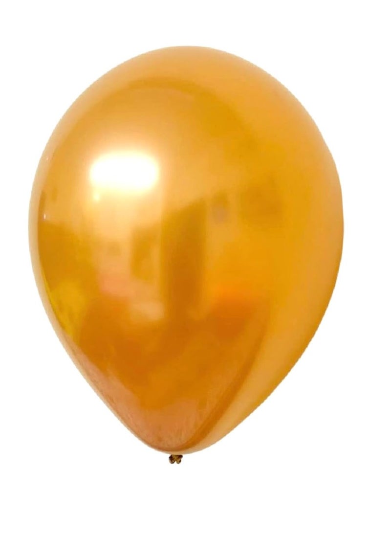 بارتي فن بالون معدني 12 بوصة لون ذهبي 40 قطعة - Image 1