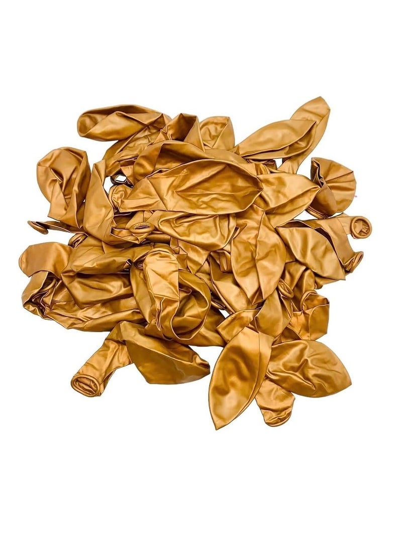 بارتي فن بالون معدني 12 بوصة لون ذهبي 40 قطعة - Image 2