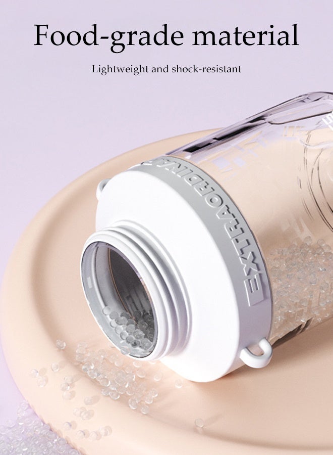 DUNISO 850ML Portable Sports Water Bottles Leak Proof Design Plastic Water Bottle 2 Ways Drinking Water Reusable Big Drink Water Bottles with Shoulder Strap BPA Free Gym Bottle for for Travel Picnic Camping Hiking School Office - Image 4