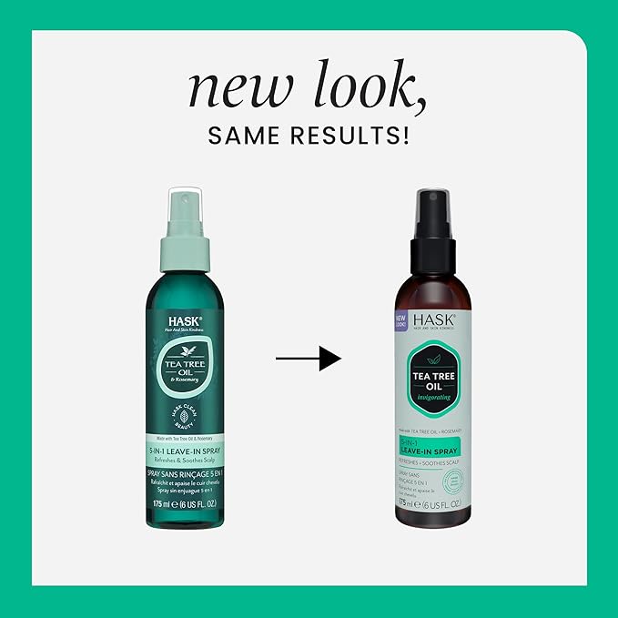 HASK HASK Tea Tree Oil 5in1 LeaveIn Conditioner Soothing and Restoring for All Hair Types colour safe glutenfree sulfatefree parabenfree 1 175mL Bottle  - Image 5