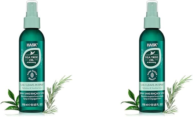 HASK HASK Tea Tree Oil 5in1 LeaveIn Conditioner Soothing and Restoring for All Hair Types colour safe glutenfree sulfatefree parabenfree 1 175mL Bottle  - Image 1