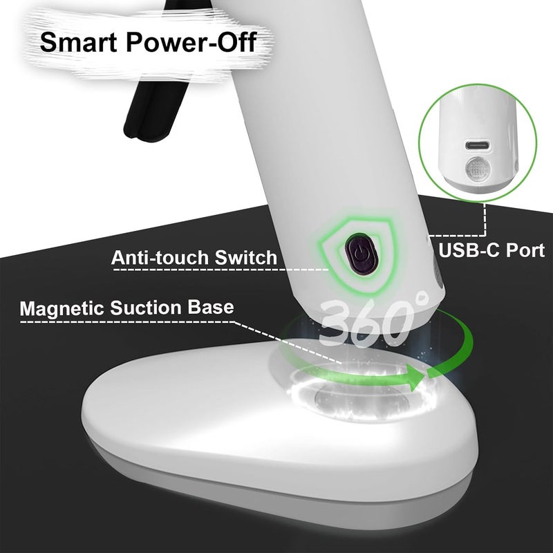 MONVICT Cordless Hot Melt Glue Gun, Smart Power-Off with 2.2 Ah Built-in Battery USB-C Rechargeable Mini Glue Gun Kit, 40 Pcs Glue Sticks, 10 Pcs Craft sticks, Carrying Case for DIY Craft Gift, White - Image 2