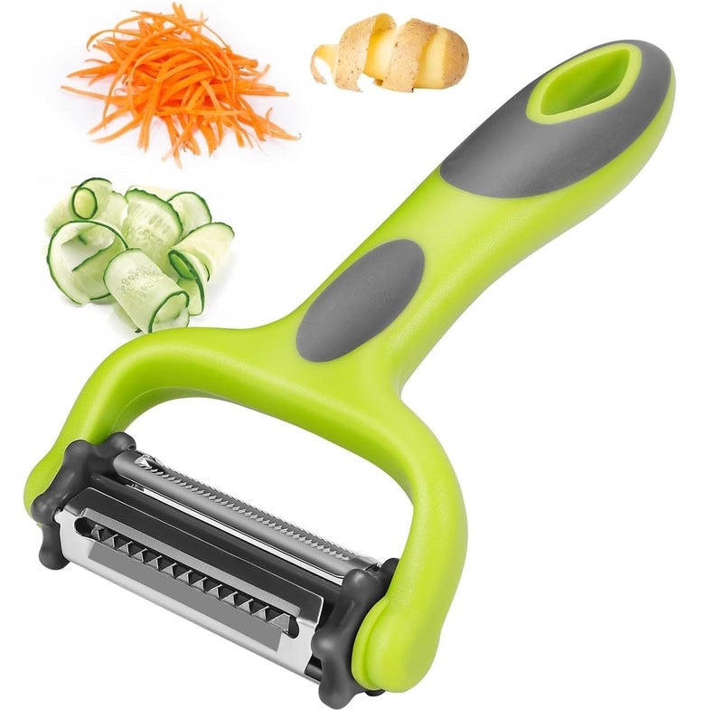 we3 3-in-1 Multifunctional Veggie and Fruit Peelers for Kitchen(Y Peeler,Slice Peeler&Julienne Peeler),Premium Stainless Steel Peelers for Veggie,Carrot,Fruit etc. - Image 1