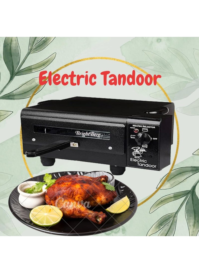 BRIGHTBERG BRIGHTBERG PUNJABIB4 Big XLL 2000 Watt Electric Tandoor with Regulator and Aluminum Tray Skewers Jali GlovePizza Cutter Nonstick SeatR BookHandle Legs2KW 1Year Warrenty BBR49  - Image 2