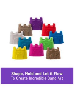 Kinetic Sand Kinetic Sand, Castle Containers 10-Color Pack Colored Sand for Stocking Stuffers, Christmas Gifts, Goodie Bags & More  - Image 2