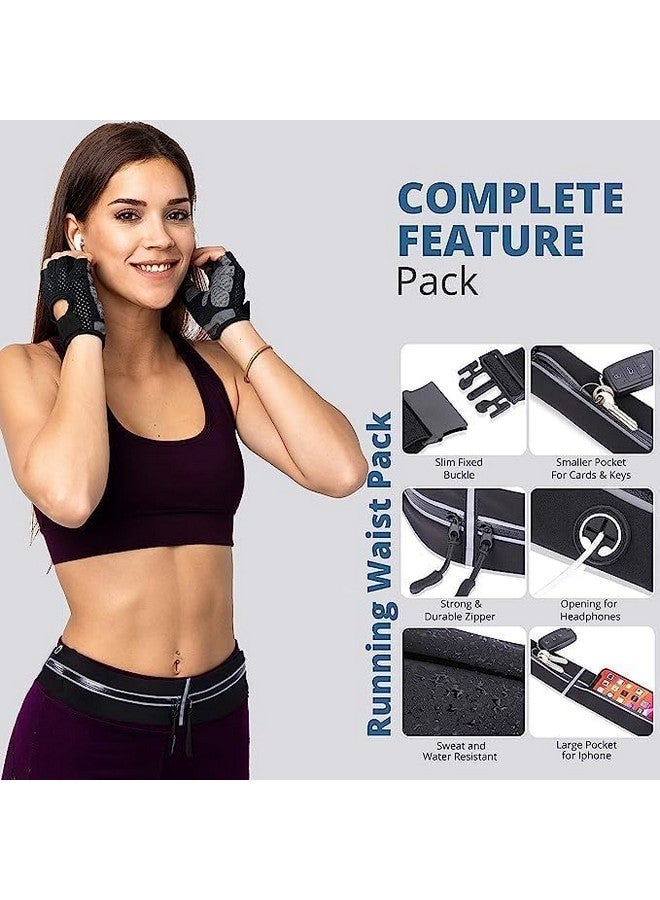 Shrevi Travel Waist Bag Waterproof Sports Running,Phone Holder for Hiking Cycling Workout Sports with Headphone Port,Accessories Holder (Grey) - Image 2