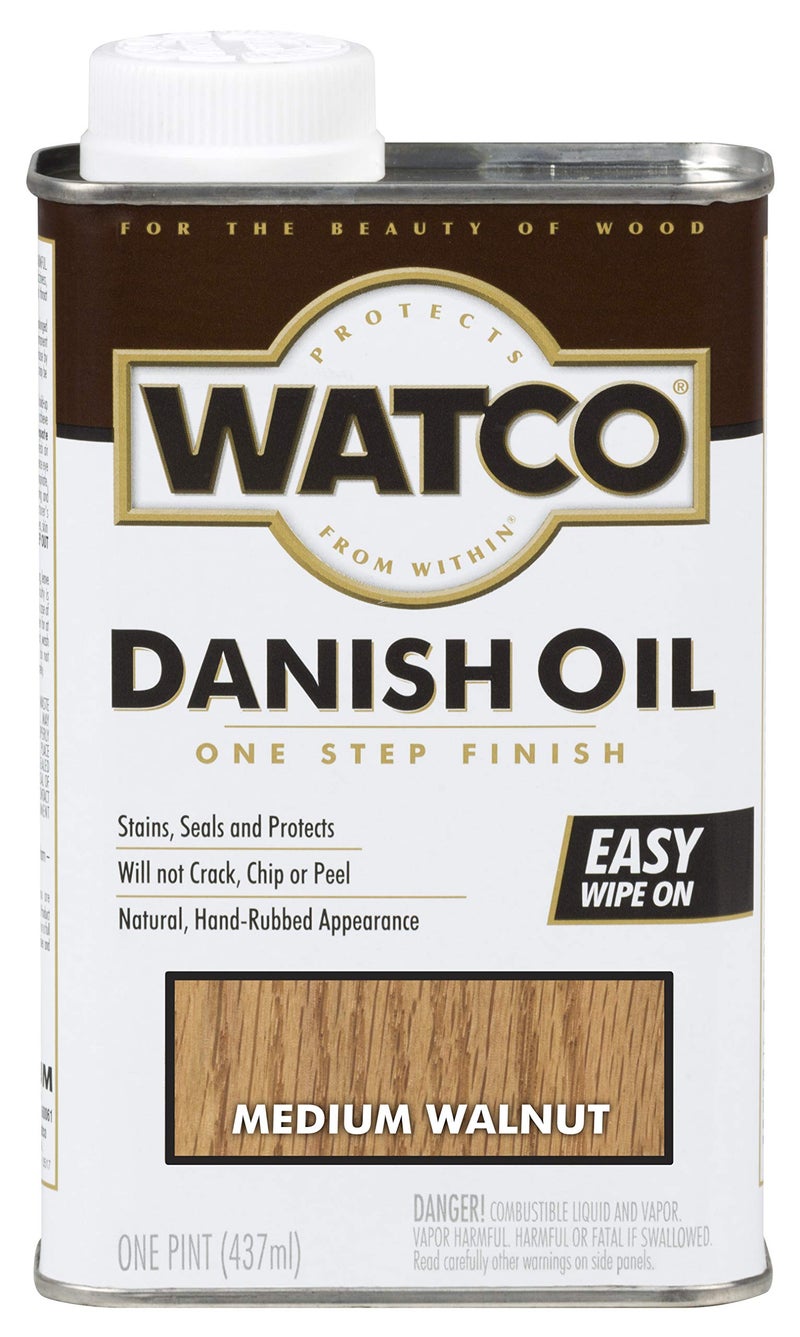 Watco 65951 Danish Oil Wood Finish, Pint, Medium Walnut - Image 1