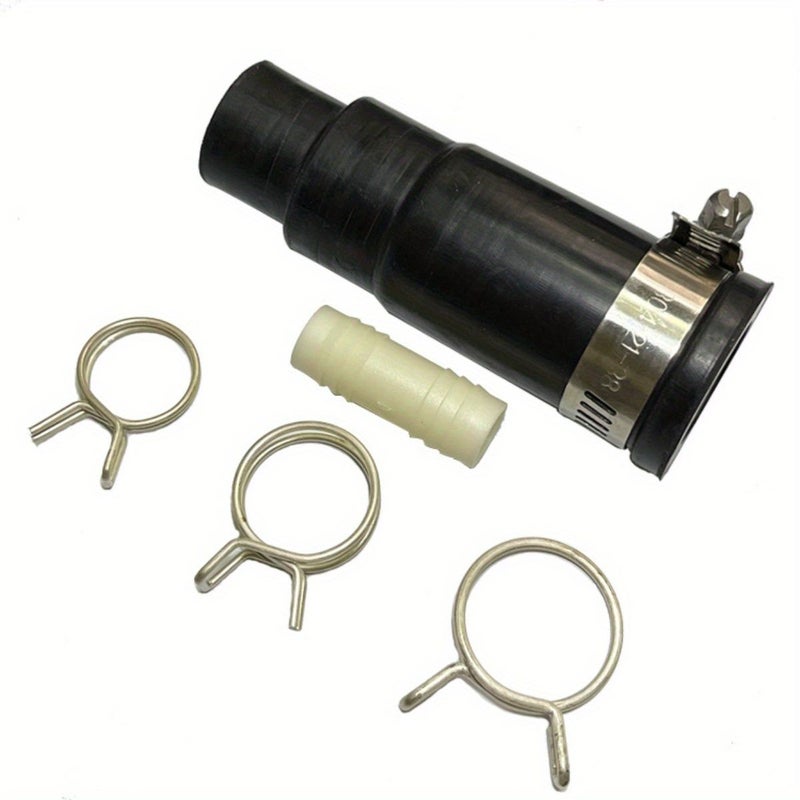 1 Set Dishwasher Connector Garbage Disposal Machine Drain Connector Hose Clamp Packed In A Single Polybag - Image 1