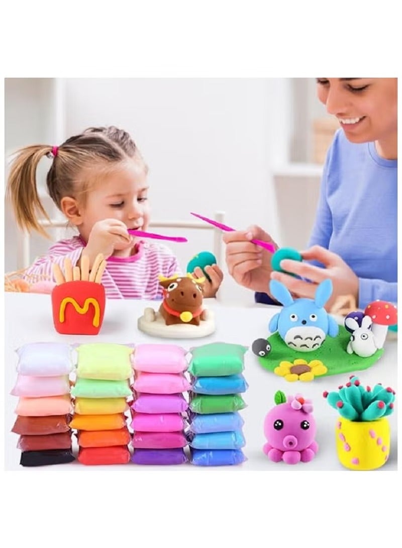 Generic Slym Foam Colorful Modeling Clay Set for Kids with Shaping Tools to Enhance Creativity and Imagination - Made from Child-Safe Materials - 12 pcs - Image 3