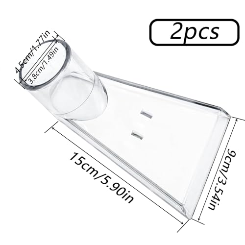 BLLREMIPSUR 2PCS Swivel Head Carpet Cleaner Parts, 38mm Transparent Vacuum Nozzle Swivel Head, Wet Dry Vacuum Cleaner Water Nozzle - Image 2