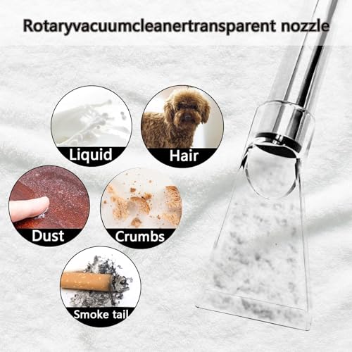 BLLREMIPSUR 2PCS Swivel Head Carpet Cleaner Parts, 38mm Transparent Vacuum Nozzle Swivel Head, Wet Dry Vacuum Cleaner Water Nozzle - Image 4