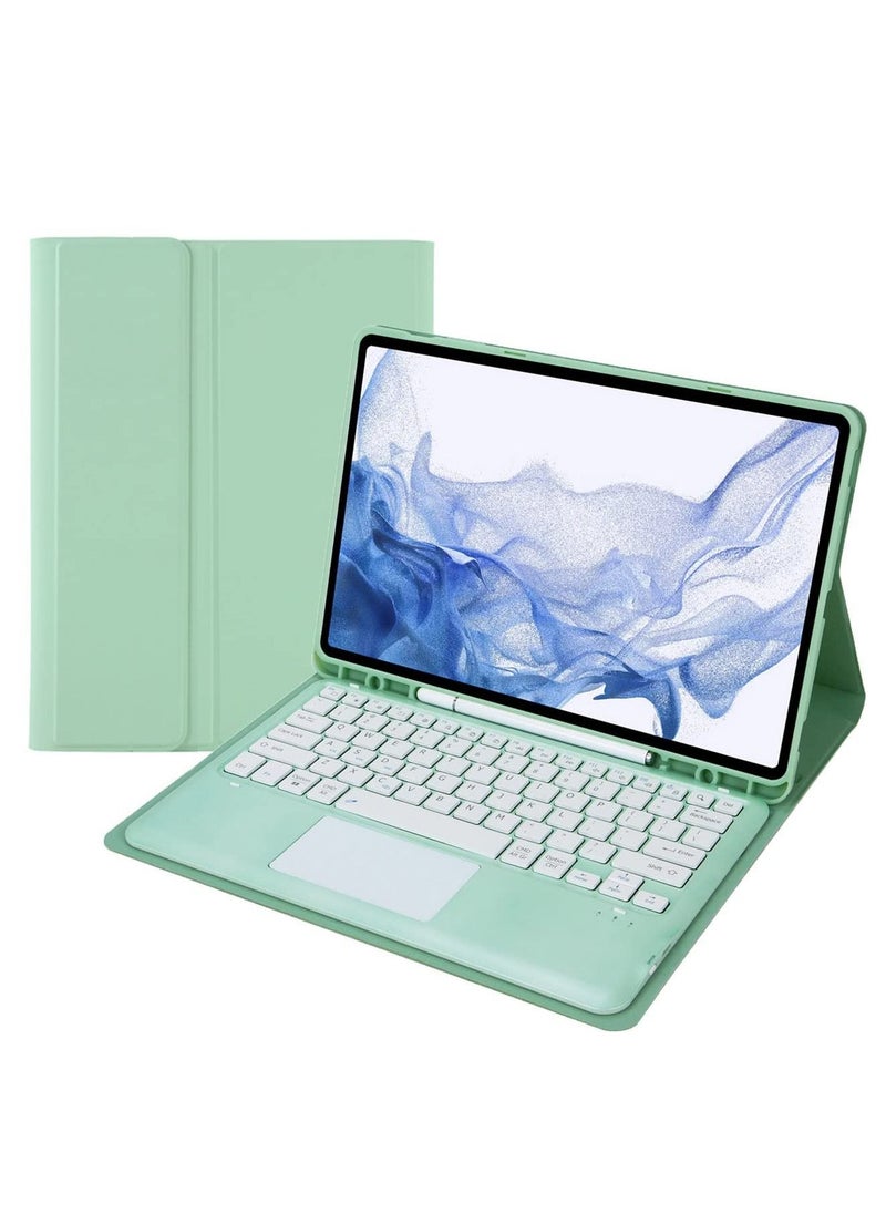 Generic - Keyboard Cover Case for Samsung Galaxy Tab S8 Plus / S7Plus/ S7FE, 12.4inch Wireless Bluetooth Keyboard, Touch Pad , with Pen Slot - Image 1