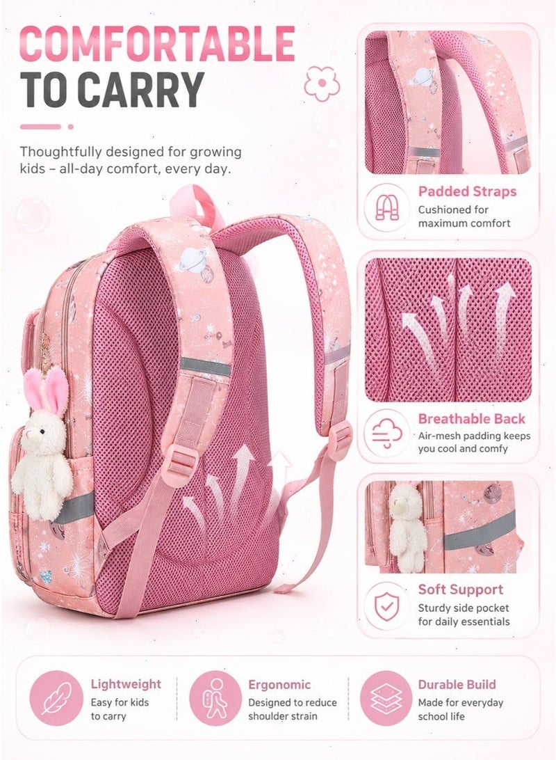 School Bags for Girls, Backpack for Kids Girls, School Bookbag for Elementary, Lightweight Single School Bag for Students - Image 4