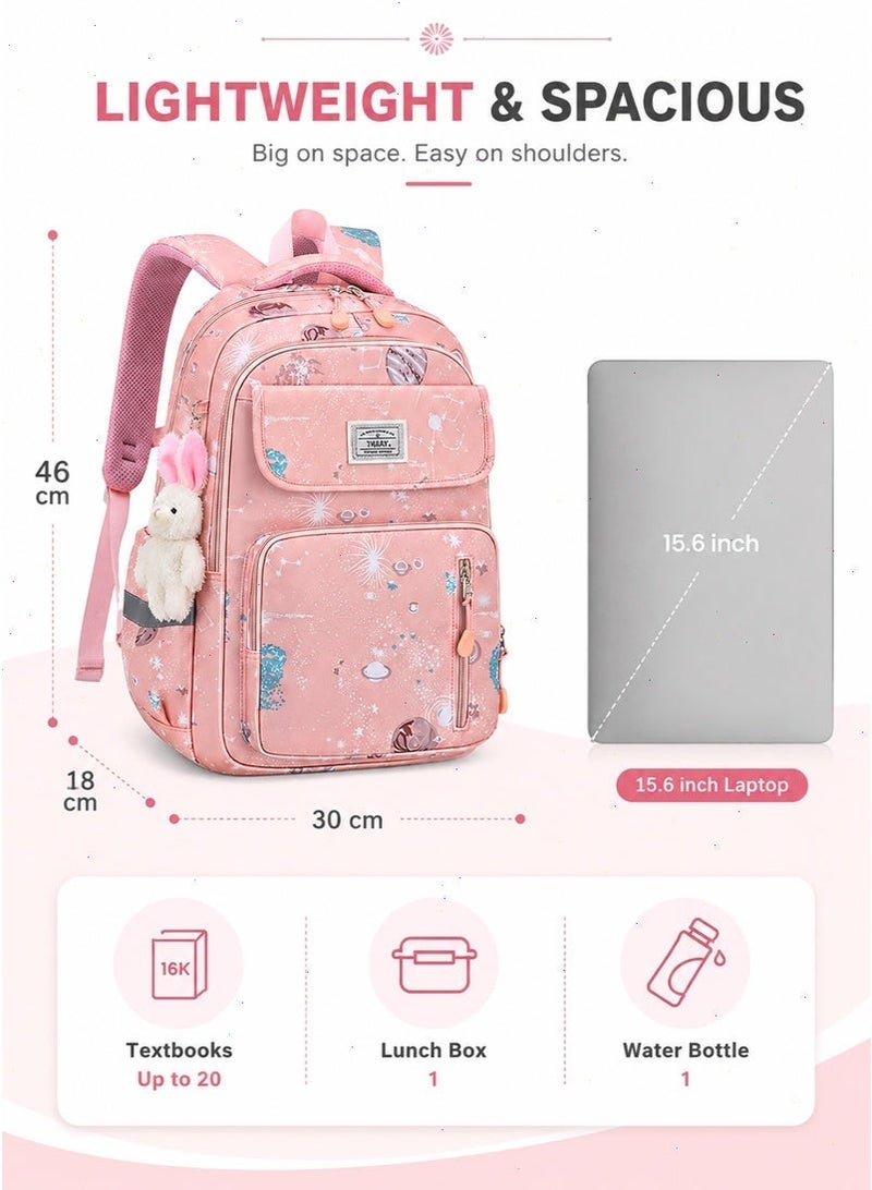 School Bags for Girls, Backpack for Kids Girls, School Bookbag for Elementary, Lightweight Single School Bag for Students - Image 2