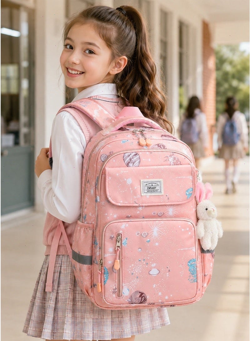 School Bags for Girls, Backpack for Kids Girls, School Bookbag for Elementary, Lightweight Single School Bag for Students - Image 1