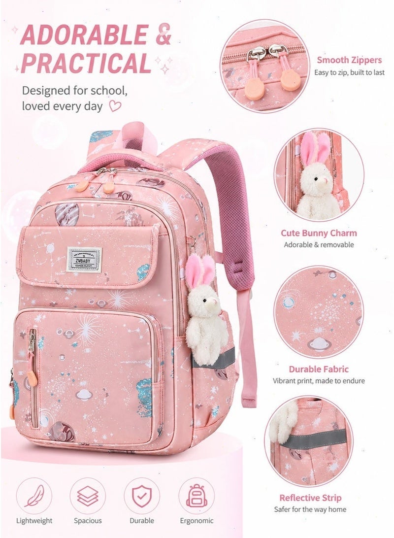 School Bags for Girls, Backpack for Kids Girls, School Bookbag for Elementary, Lightweight Single School Bag for Students - Image 5