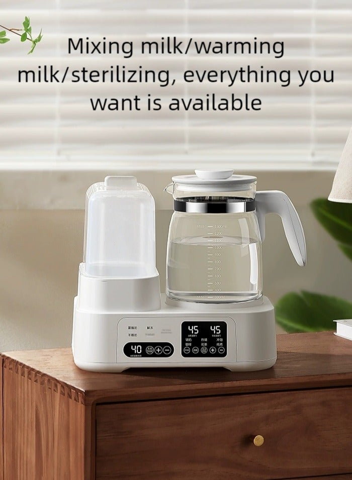 KELIO 3-In-1 Multifunctional Baby Bottle Sterilizer,Warmer And Steamer, 72H Keep Warm With Smart Temperature Control, Auto Shut-Off,1300ML  316L Stainless Steel Bottle Warmer - Image 1