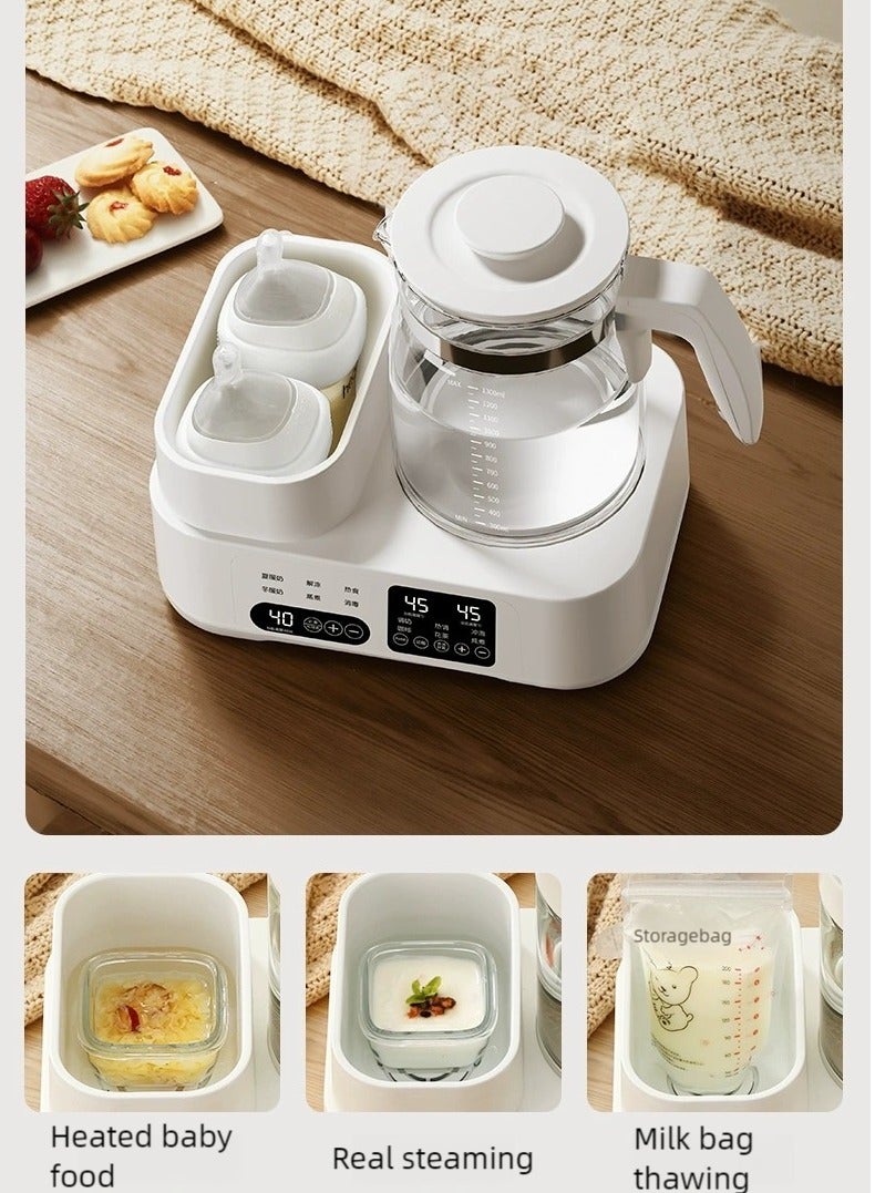 KELIO 3-In-1 Multifunctional Baby Bottle Sterilizer,Warmer And Steamer, 72H Keep Warm With Smart Temperature Control, Auto Shut-Off,1300ML  316L Stainless Steel Bottle Warmer - Image 4