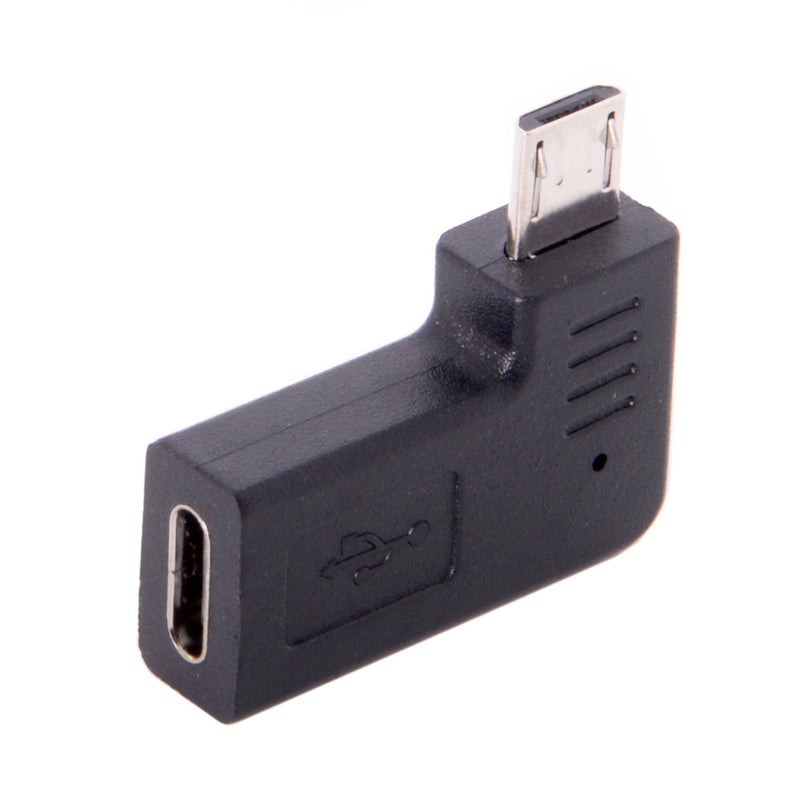 Cablecc USB-C Type-C Female to Micro USB 2.0 5Pin Male Data Adapter 90 Degree Left & Right Angled Type (Left Angled) - Image 5