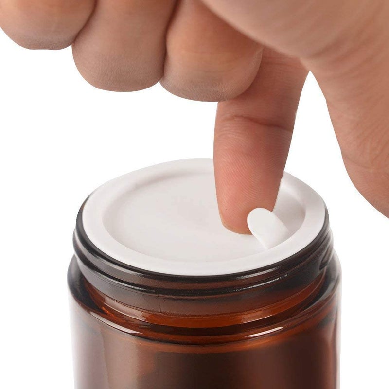 VDHJA Empty Glass Cosmetic JarContainer Acrylic Jar Container for Eyeshadow Makeup Face Cream Lotion Lip Balm Body Butter Scrub and Other Beauty Products Black - Image 2