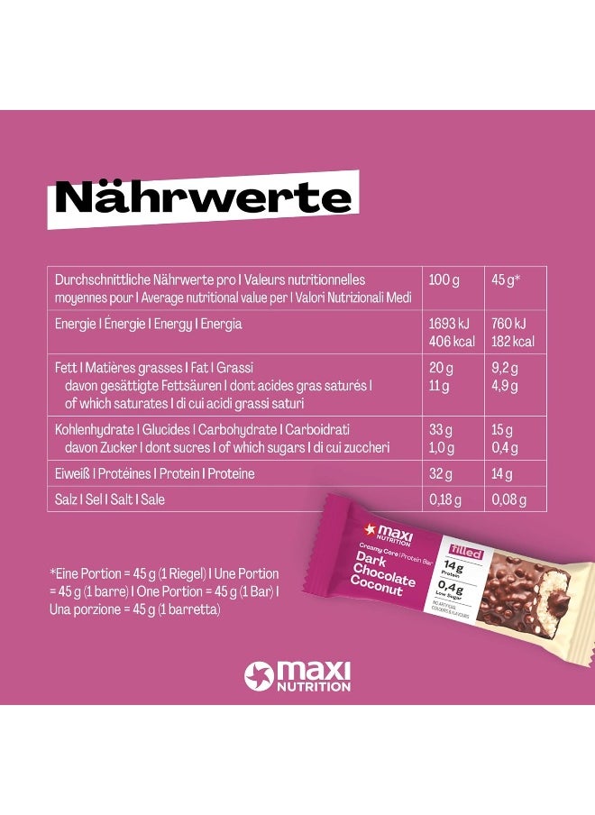 Maxi Nutrition Dark Chocolate And Coconut Creamy Core Protein Bar  - Image 3