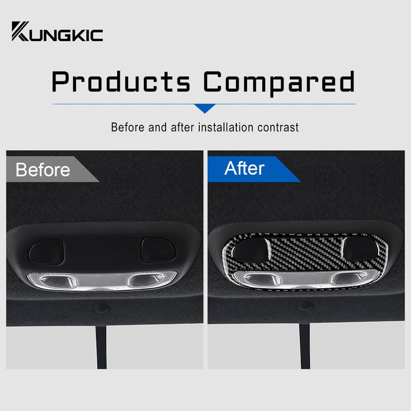 Generic Real Carbon Fiber For Subaru Impreza 2009 2010 2011 Car Front Overhead Console Reading Light Frame Trim Interior Accessories - Image 2