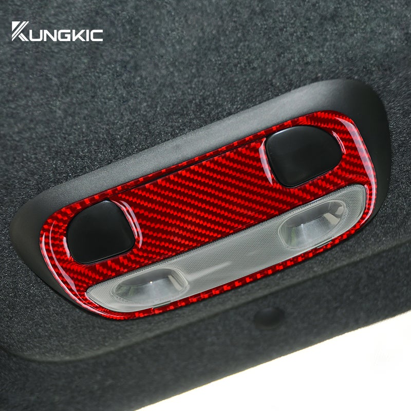 Generic Real Carbon Fiber For Subaru Impreza 2009 2010 2011 Car Front Overhead Console Reading Light Frame Trim Interior Accessories - Image 3
