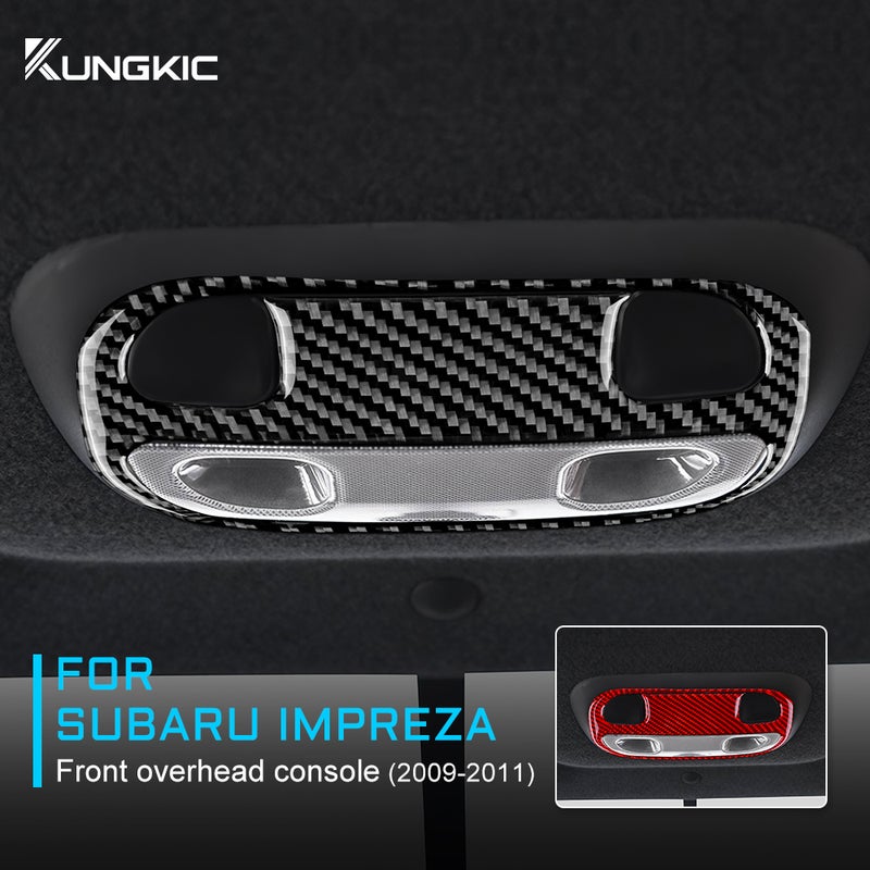 Generic Real Carbon Fiber For Subaru Impreza 2009 2010 2011 Car Front Overhead Console Reading Light Frame Trim Interior Accessories - Image 1