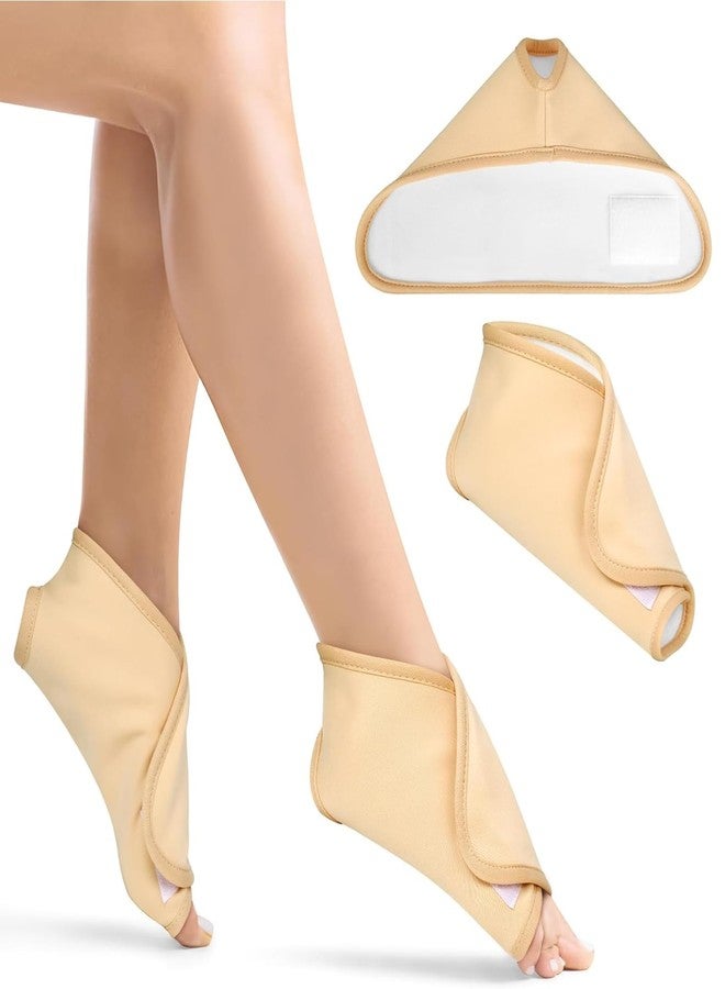 CoolShef ضمادات زيت الخروع من كول شيف (قطعتان) للكاحل - ضمادات قدم عضوية قابلة لإعادة الاستخدام لتخفيف التهاب اللفافة الأخمصية، مصنوعة من قماش محبوك فاخر، سهلة الاستخدام، لا تسبب فوضى، للعناية الطبيعية بالقدم (كاكي) - Image 1