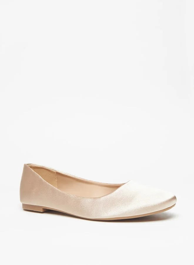 فلورا بيلا Women's Solid Slip-On Round Toe Ballerina Shoes