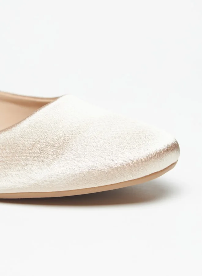 فلورا بيلا Women's Solid Slip-On Round Toe Ballerina Shoes