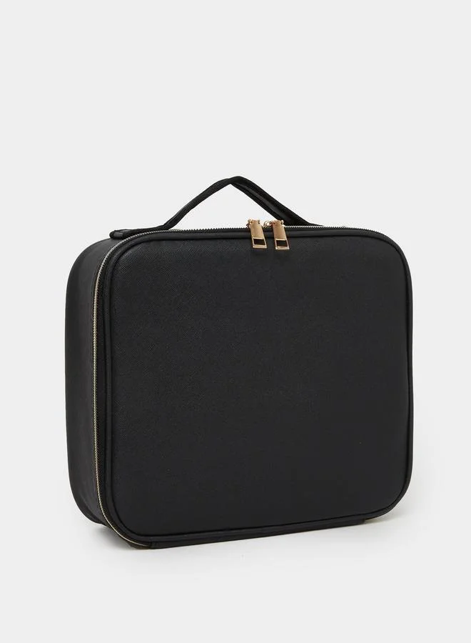 Styli Styli Women Black Zip Around Wash Bag