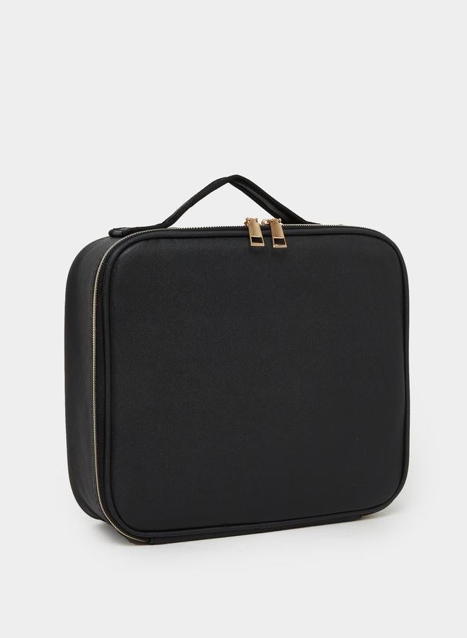 ستايلي حقيبة غسيل نسائية بسحاب أسود - Image 1