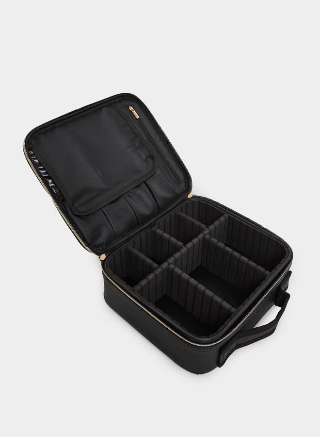 ستايلي حقيبة غسيل نسائية بسحاب أسود - Image 4