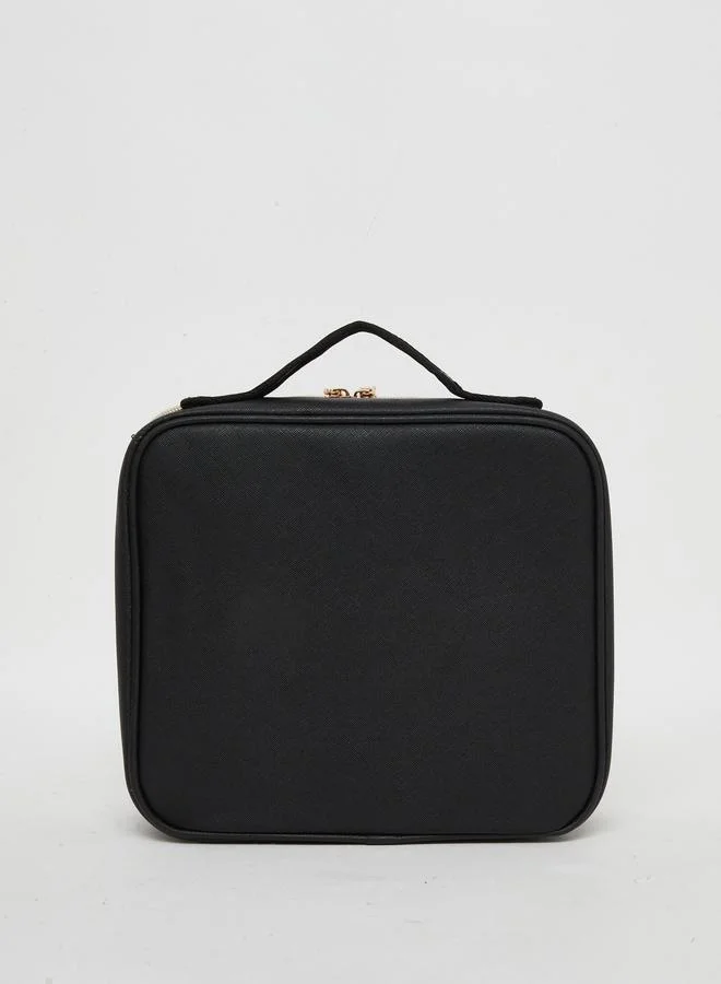 Styli Styli Women Black Zip Around Wash Bag