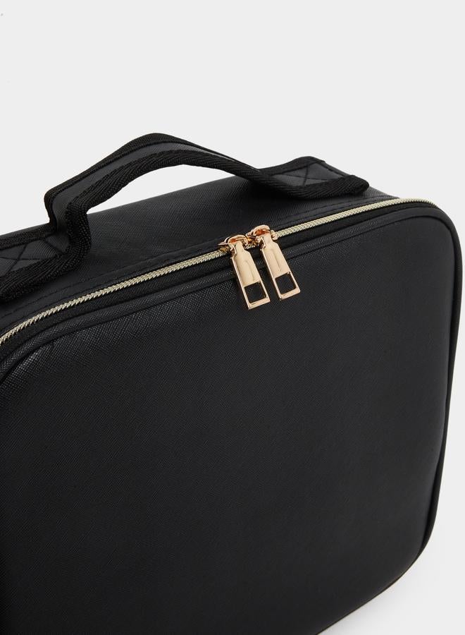 ستايلي حقيبة غسيل نسائية بسحاب أسود - Image 3