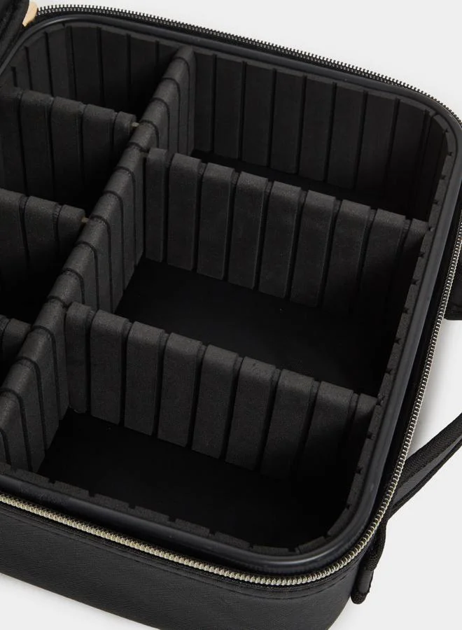 Styli  Styli Women Black Zip Around Wash Bag for Women | Best Price UAE