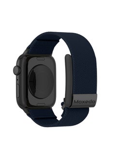 Moxedo Moxedo Hybrid Fit-Weave Nylon Braided Band Adjustable Replacement Strap Compatible for iWatch and Whoop 4.0 Wearable Health and Fitness Tracker - Blue  - Image 1