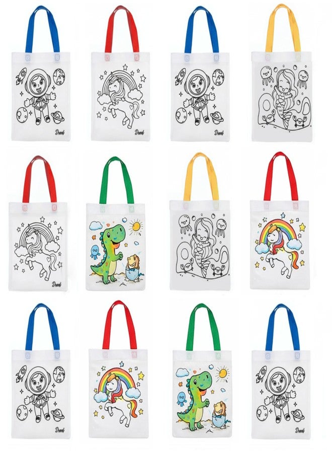 SNAPTRON DIY Return Gifts For Kids Birthday - 12Pcs Return Gift Bags For Kids/ Goody Bags/Goodies Bag Children 4 5 6 7 8 Years Old/ Colouring Bags/Gift bag for kids/ Best Return Gifts for Kids - Image 1