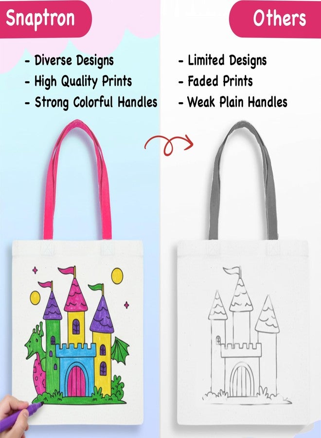 SNAPTRON DIY Return Gifts For Kids Birthday - 12Pcs Return Gift Bags For Kids/ Goody Bags/Goodies Bag Children 4 5 6 7 8 Years Old/ Colouring Bags/Gift bag for kids/ Best Return Gifts for Kids - Image 5