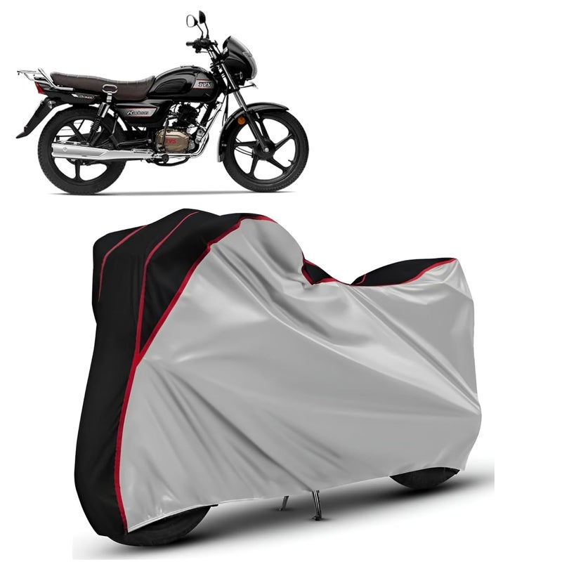 FAVY Waterproof Bike Cover Compatible with TVS Radeon | Dust Proof & UV Protection Bike Body Cover | Wind Proof Elastic Bottom Motorcycle Cover - Image 1