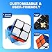 AuntyFey 5 Pack Magic Speed Cube Set 2x2 3x3 4x4 Triangle Megaminx Speed Cubes for Kids Adults - Image 4