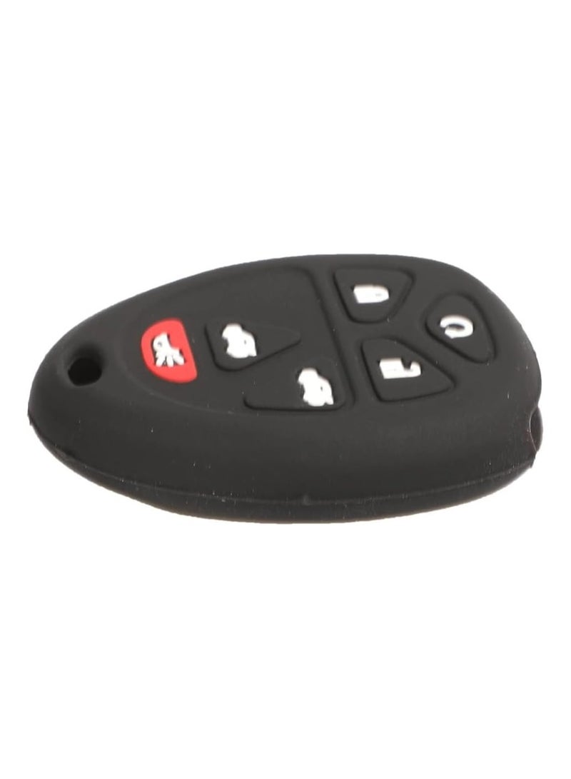 بيعتكلها غطاء حماية حامل الجلد لمفتاح السيارة عن بعد بدون مفتاح من السيليكون متوافق مع شيفروليه تاهو 900 ترافيرس جي إم سي يوكون 2007 بويك إتش إتش آر كاديلاك بونتياك ساتورن (6 أزرار) - Image 3