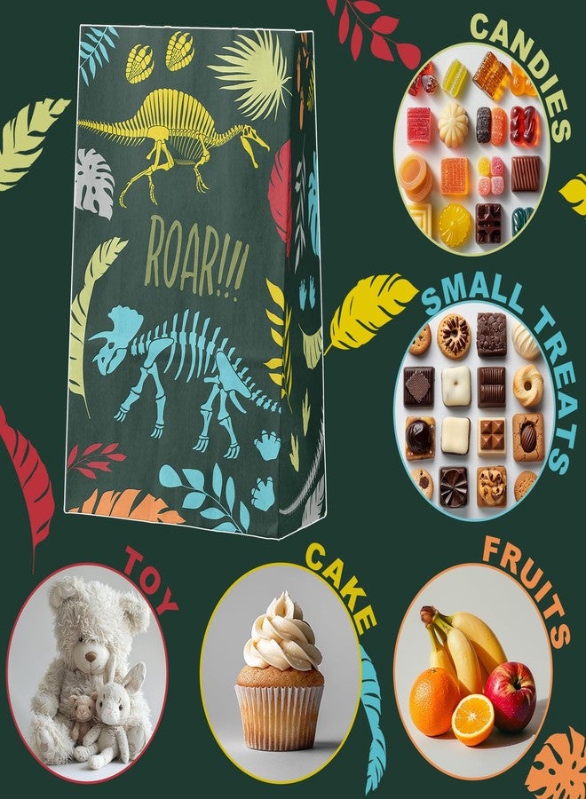 Celee 24-Pack Fossil Party Goodie Bags with Stickers - Ideal for Kids' Birthdays, Baby Showers, and Dinosaur Themed Parties - Image 4