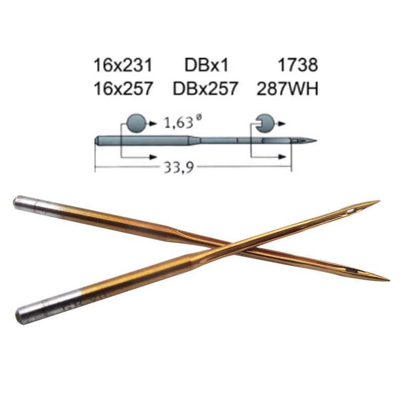 ckpsms GROZ-BECKERT Needle in CKPSMS Clear Plastic Box- 100 GROZ-BECKERT DBX1 16X257 1738 GEBEDUR Titanium Sewing Machine Needles (14/90) - Image 3