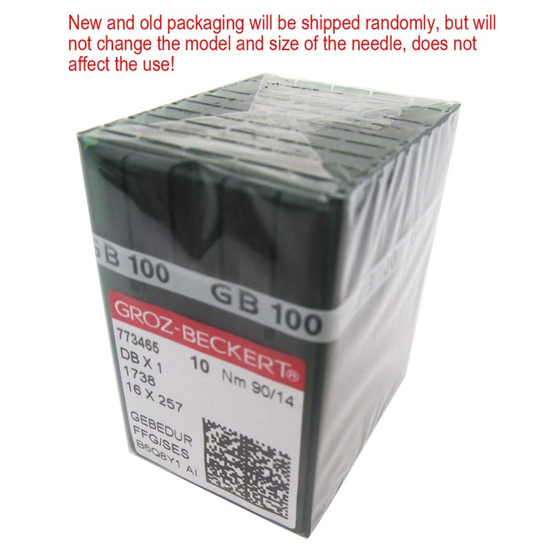 ckpsms GROZ-BECKERT Needle in CKPSMS Clear Plastic Box- 100 GROZ-BECKERT DBX1 16X257 1738 GEBEDUR Titanium Sewing Machine Needles (14/90) - Image 2