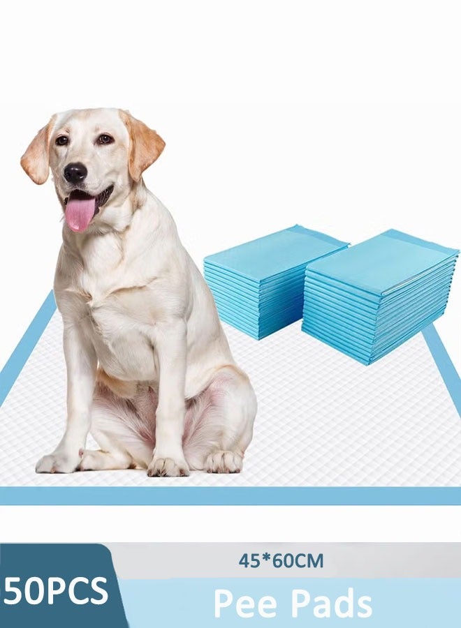 50 Count Thicken 6 Layers Ultra Absorbent Dog Pee Pads Extra Large Leak Proof Odor Control Puppy Training Pads Quick Dry Pee Pads for Dogs 17.7"x23.6" - Image 1
